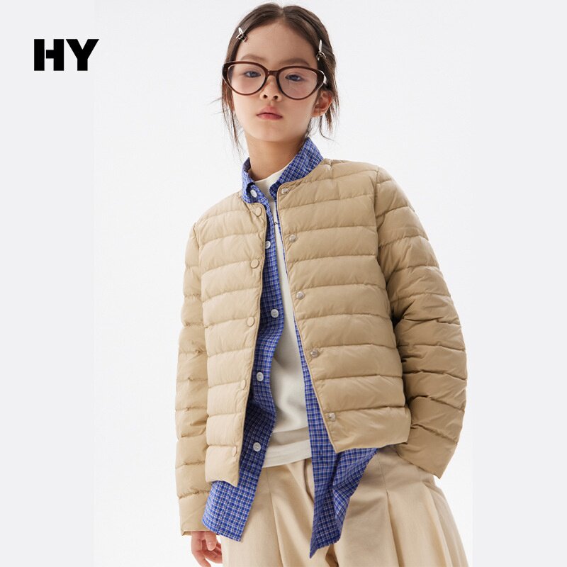 翡格依HY2026春季新款儿童轻薄长袖羽绒服童装女童内胆排骨羽绒衣