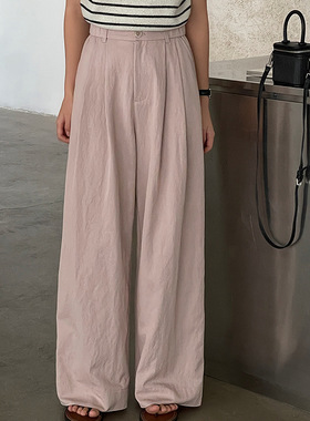 翡格依GN2024夏季新款裤子高腰显瘦长裤宽松西裤休闲西装山本裤女