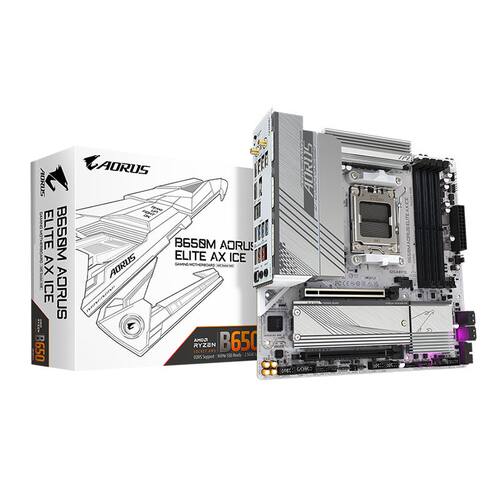 技嘉冰雕 B650M AORUS ELITE AX ICE D5全新正品电竞游戏设计主板