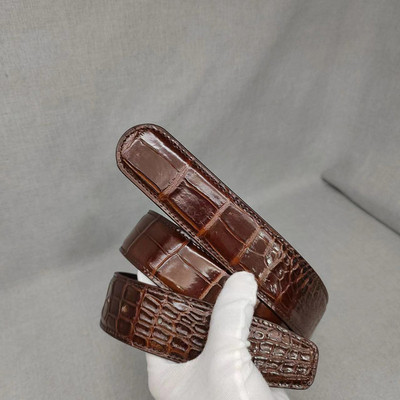 鳄鱼皮鳄鱼肚皮无拼接皮带