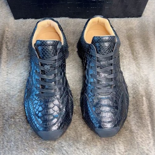 黑武士老爹鞋南非进口蟒蛇皮鞋子