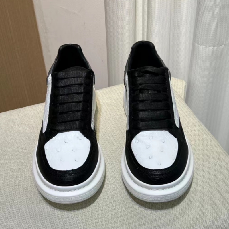 莱曼犀牛休闲鞋欧美纯真鸵鸟皮