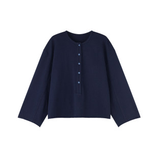 定制女装 秋冬0805 莫代尔竹纤维棉亨利领卫衣长袖