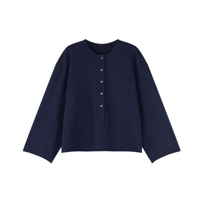 定制女装 莫代尔竹纤维棉亨利领卫衣长袖秋冬0805