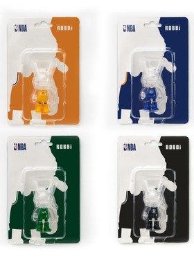 ROBBi兔子吊卡钥匙扣NBA球队版潮玩挂卡礼物勇士篮网湖人凯尔特人