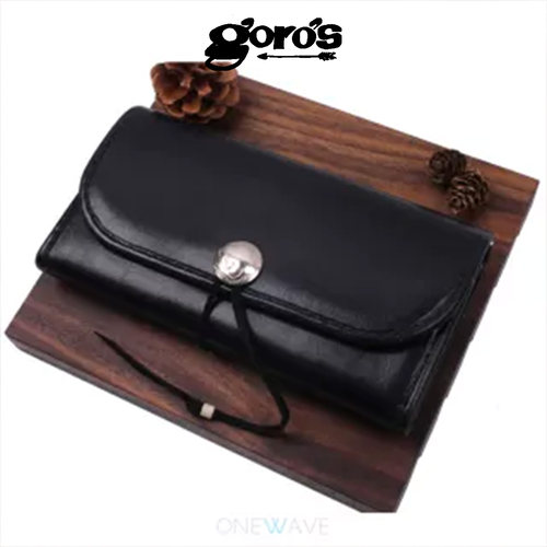 goro三折拉链长财新款皮具钱包