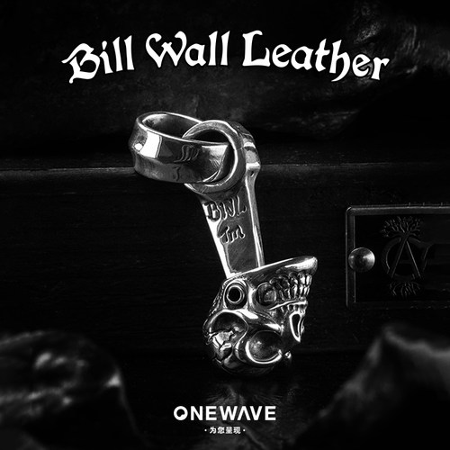 BillWallLeather骷髅活塞吊坠