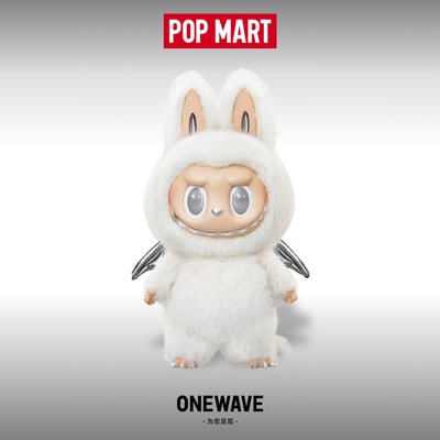 【官方正品】泡泡玛特拉布布Labubu大天使ZIMOMO大娃摆件搪胶脸