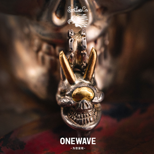 高山隆STOPLIGHT双金角金眼独眼骷髅暗黑机车风格 国内现货