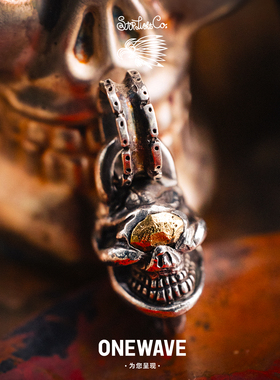 【国内现货】高山隆STOPLIGHT纯银大环金眼骷髅吊坠