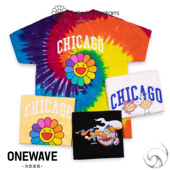 Complexcon T恤 Chicago 太阳花dob扎染短袖 村上隆芝加哥限定