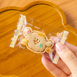 饼干包装袋雪花酥机封口自密曲奇单独立小子的糖果烘焙打包零食品