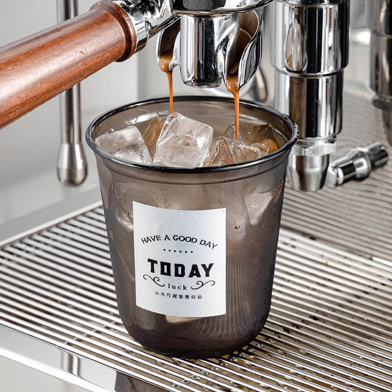 一次性咖啡杯子奶茶水外带盖饮料品塑料店专用商网红打包高档精致