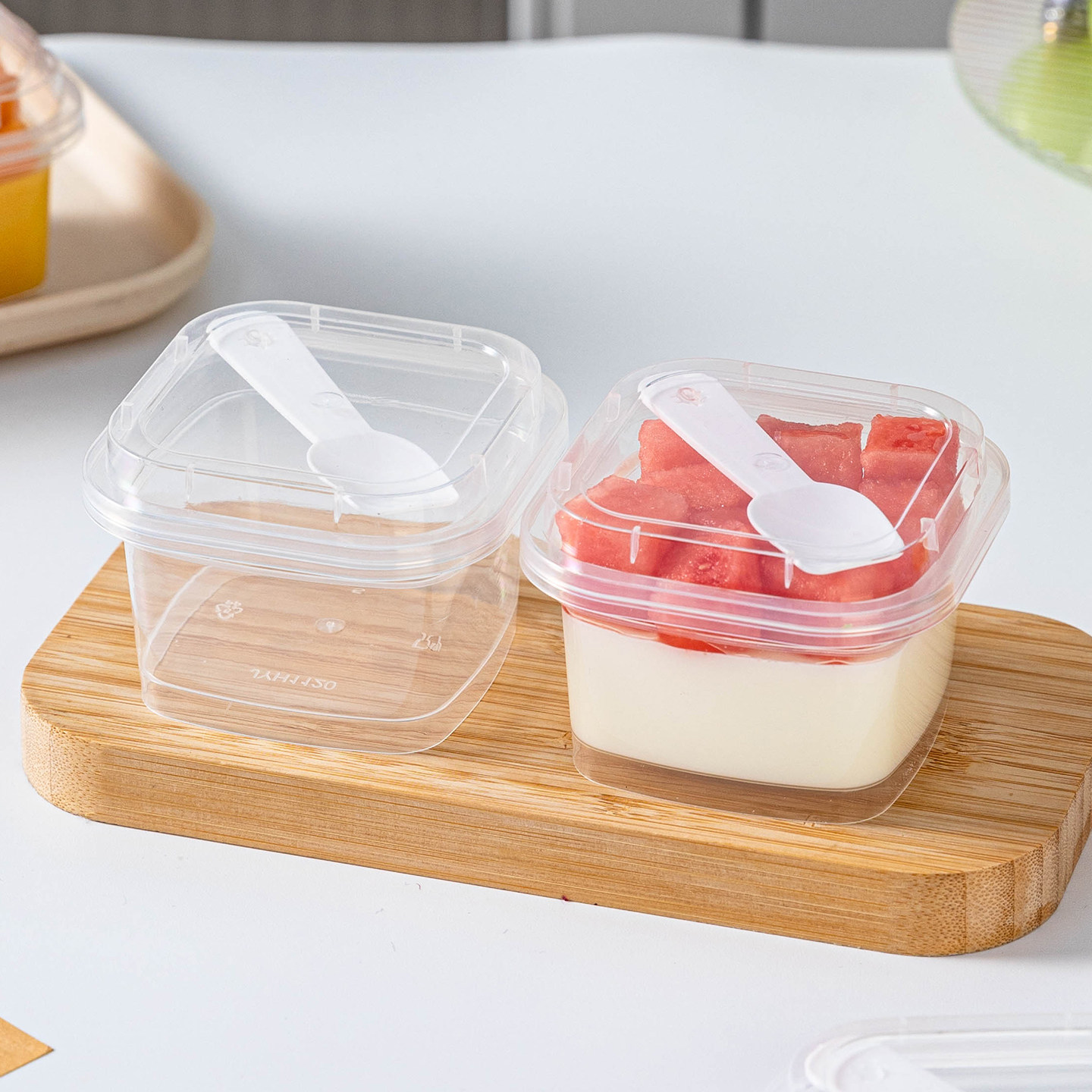 一次性布丁杯带盖模具耐高温酸奶果冻食品级塑料双皮奶专用杯摆摊