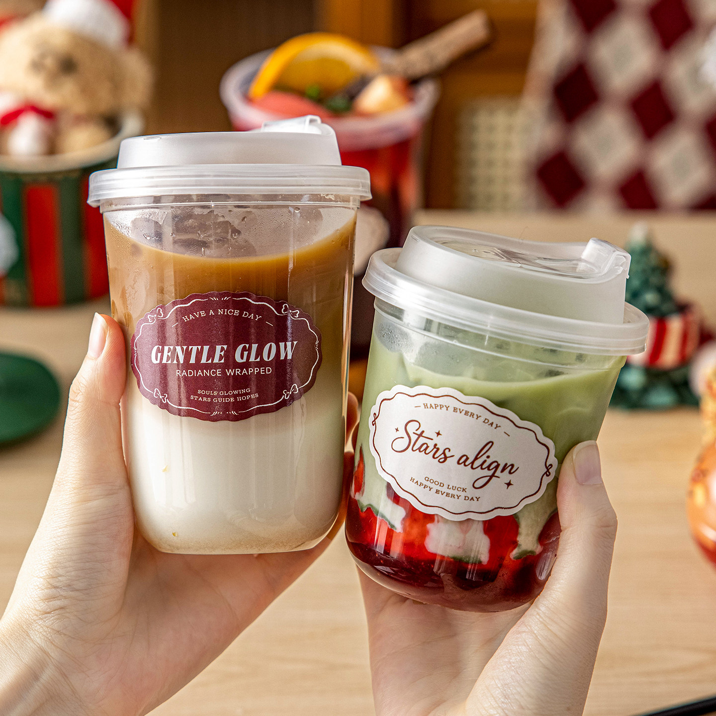 一次性奶茶杯子咖啡食品级加厚耐高温带盖塑料饮料打包热饮耐高温