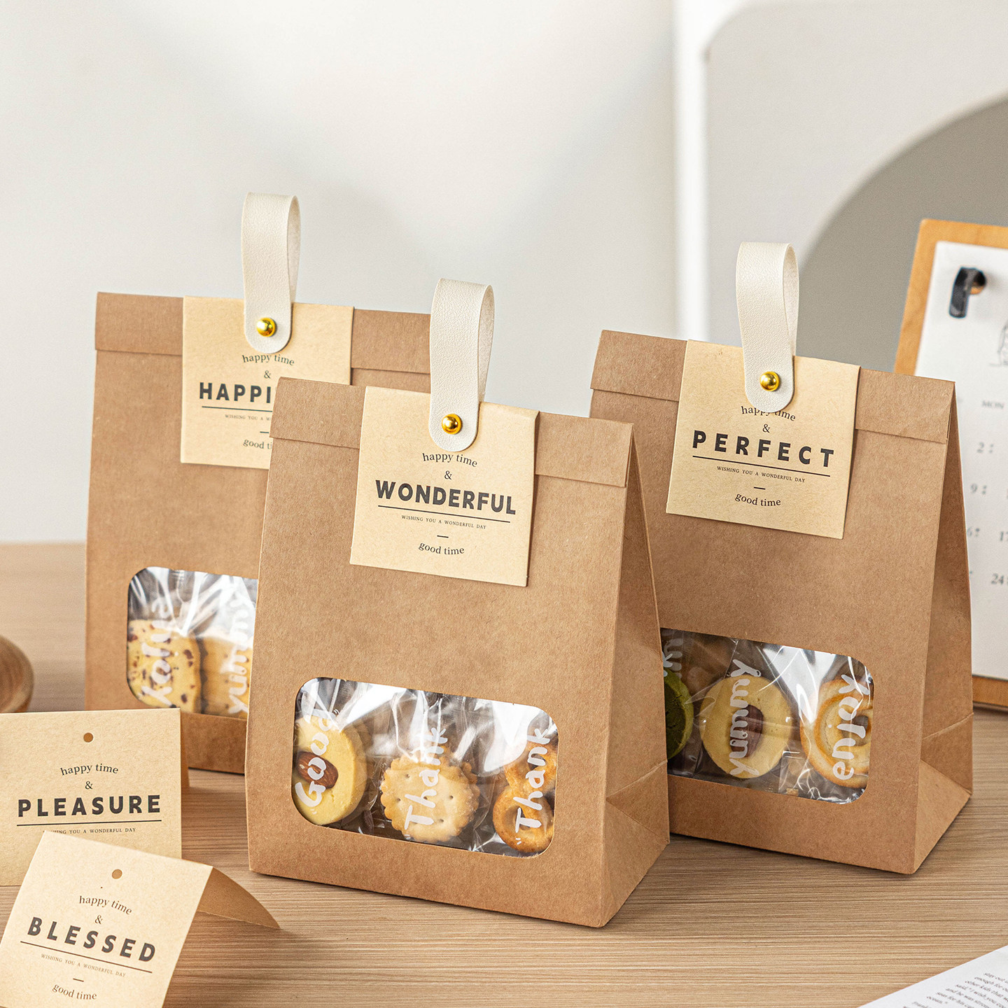 伴手礼手提袋礼品盒手提小大号空盒子糖果饼干牛皮纸送礼包装订新