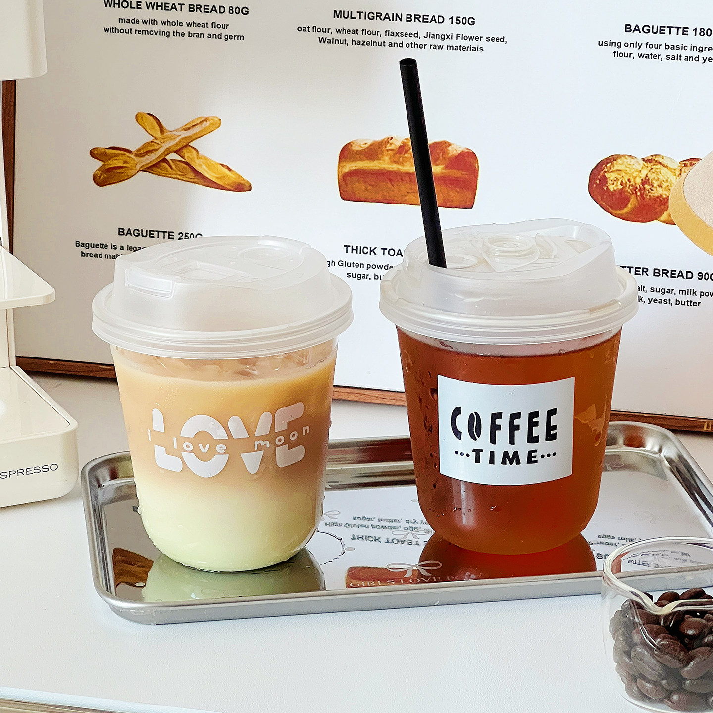 一次性咖啡杯子带盖多功能奶茶店专用塑料饮料瓶品外出携带食品级