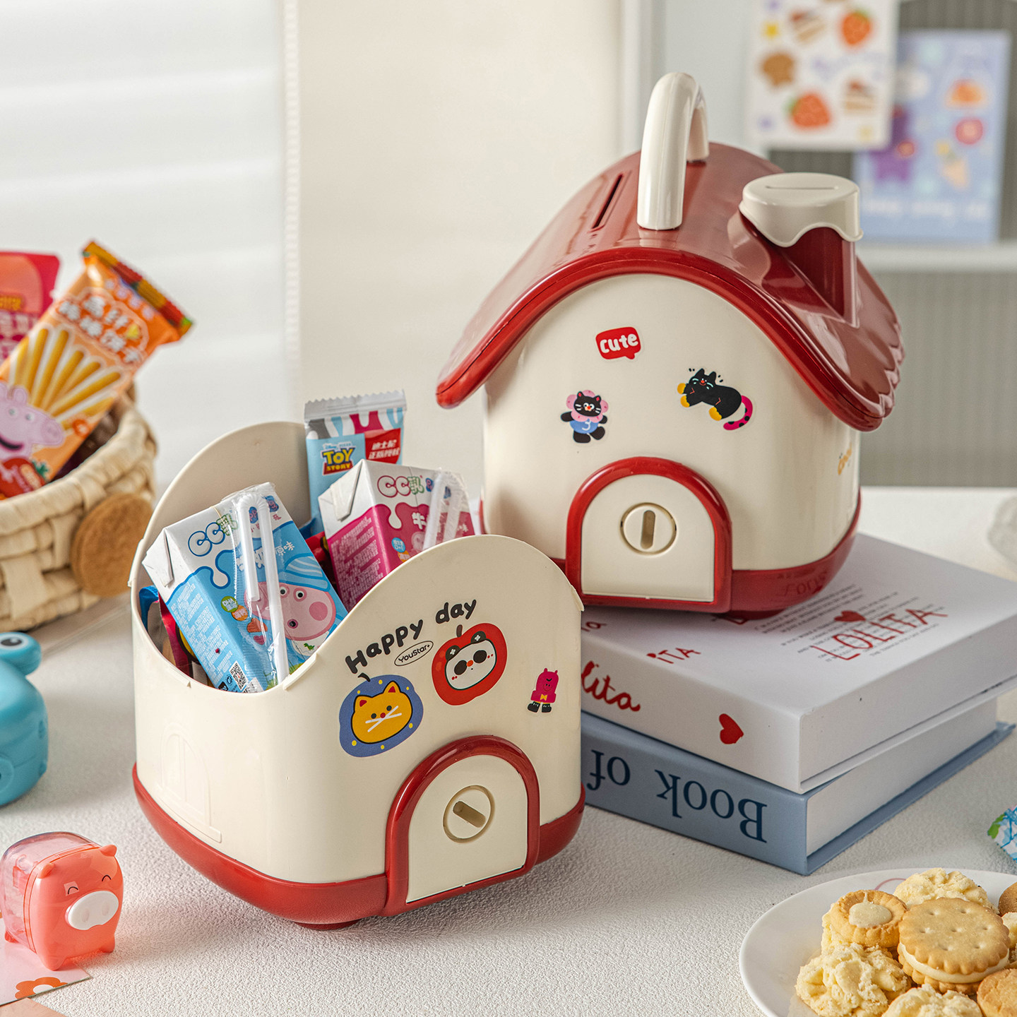 零食礼品礼物盒子包装空箱子糖果饼干大号生日2026手提儿童存钱罐