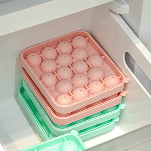 冰块模具球制冰格家用食品级硅胶冻软果冻形奶布丁自制做的小号圆