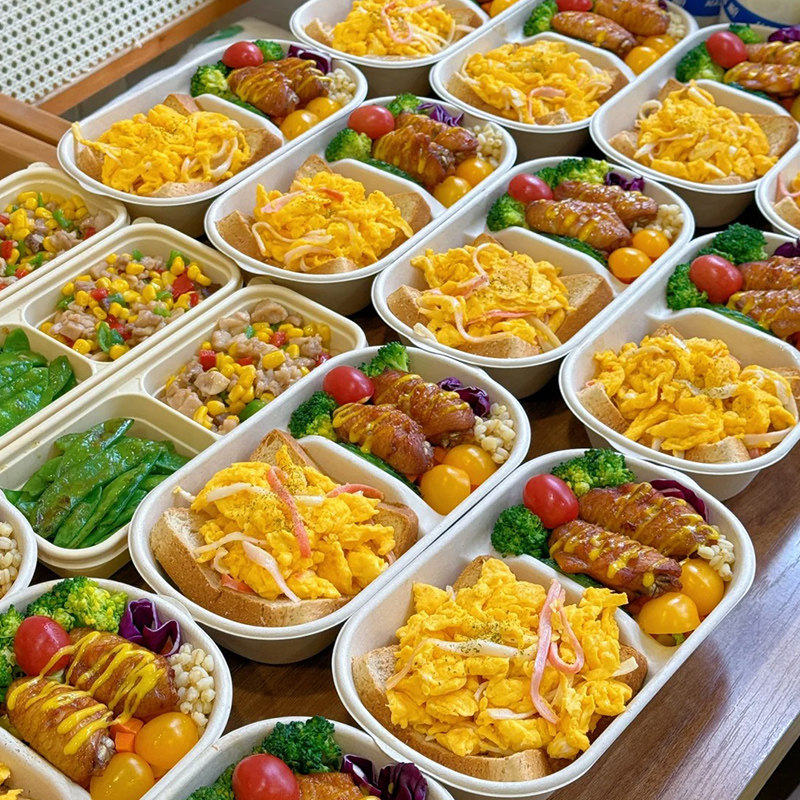 轻食便当盒打包减脂耐高温一次性