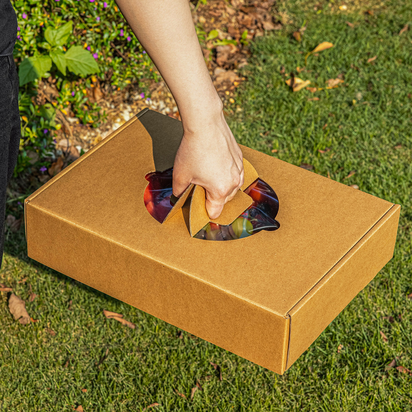 野餐盒一次性带盖蛋挞炸鸡薯条手提烧烤肉打包牛皮纸包装子空甜品