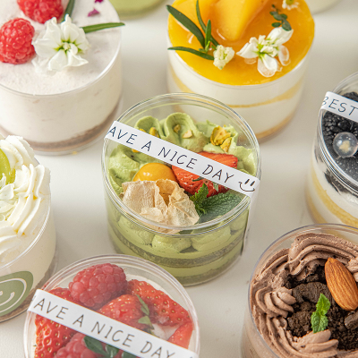 圆形带盖慕斯杯提拉米苏蛋糕盒子包装盒冰淇淋酸奶甜品打包椰奶冻