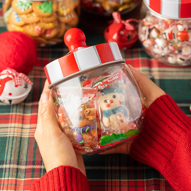 圣诞节糖果礼盒空盒礼品礼物包装盒高透明生日创意小饼干喜袋级感