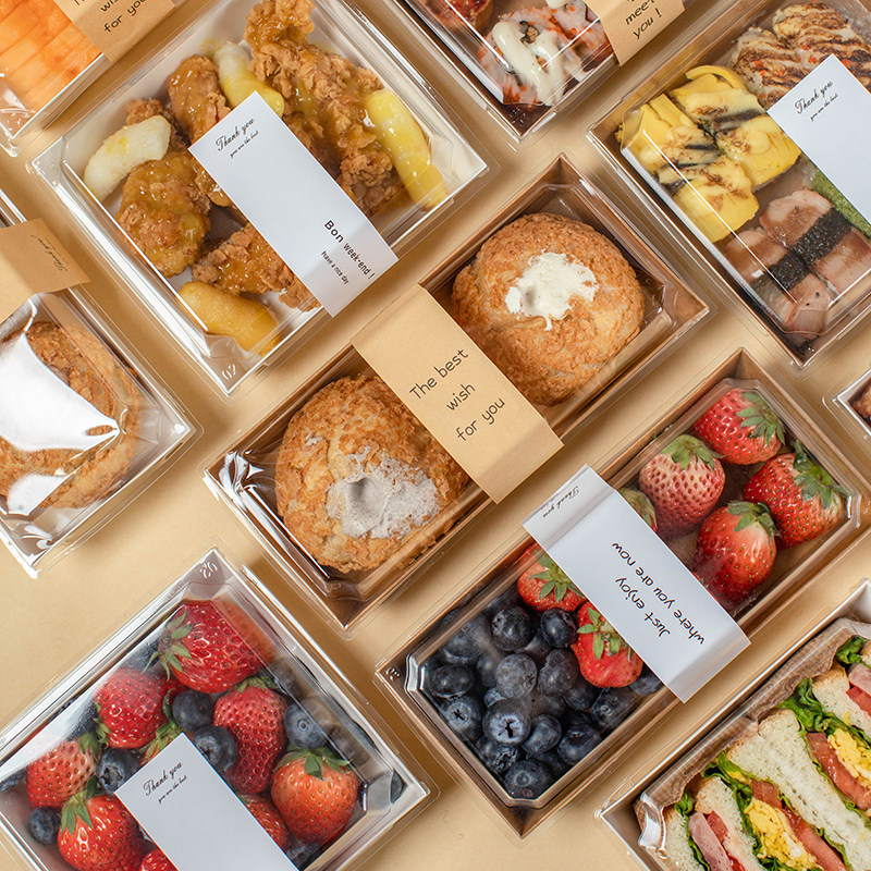 三明治包装盒便当雪媚娘泡芙甜品春游野餐打包食品青团外带烘焙