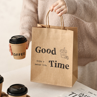 牛皮纸袋子礼品袋礼物伴手礼手提袋小号喜糖高级感包装袋生日空大