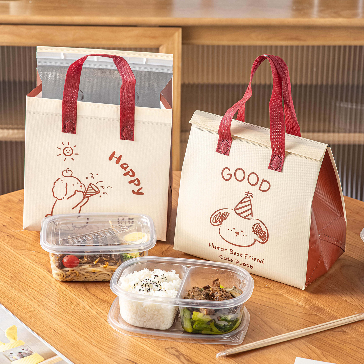 一次性保温袋外卖专用奶茶打包袋自封定制手提铝箔无纺布隔热冷藏