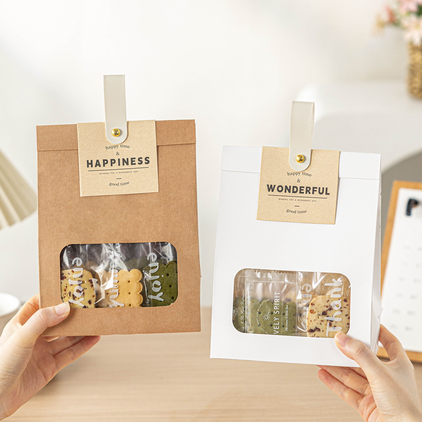 伴手礼手提袋礼品盒手提小大号空盒子糖果饼干牛皮纸送礼包装订新