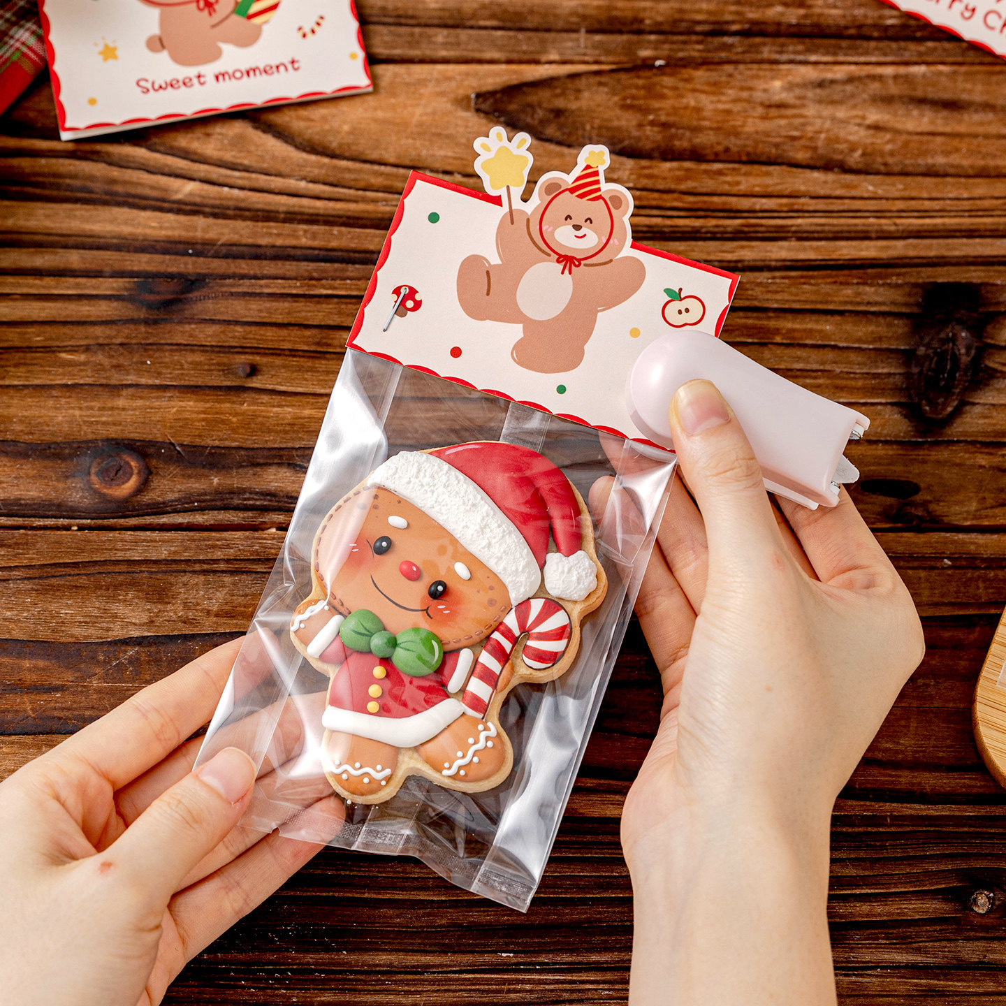 圣诞饼干包装袋子糖霜曲奇卡头糖果甜点雪花酥零食大号节盒烘焙礼