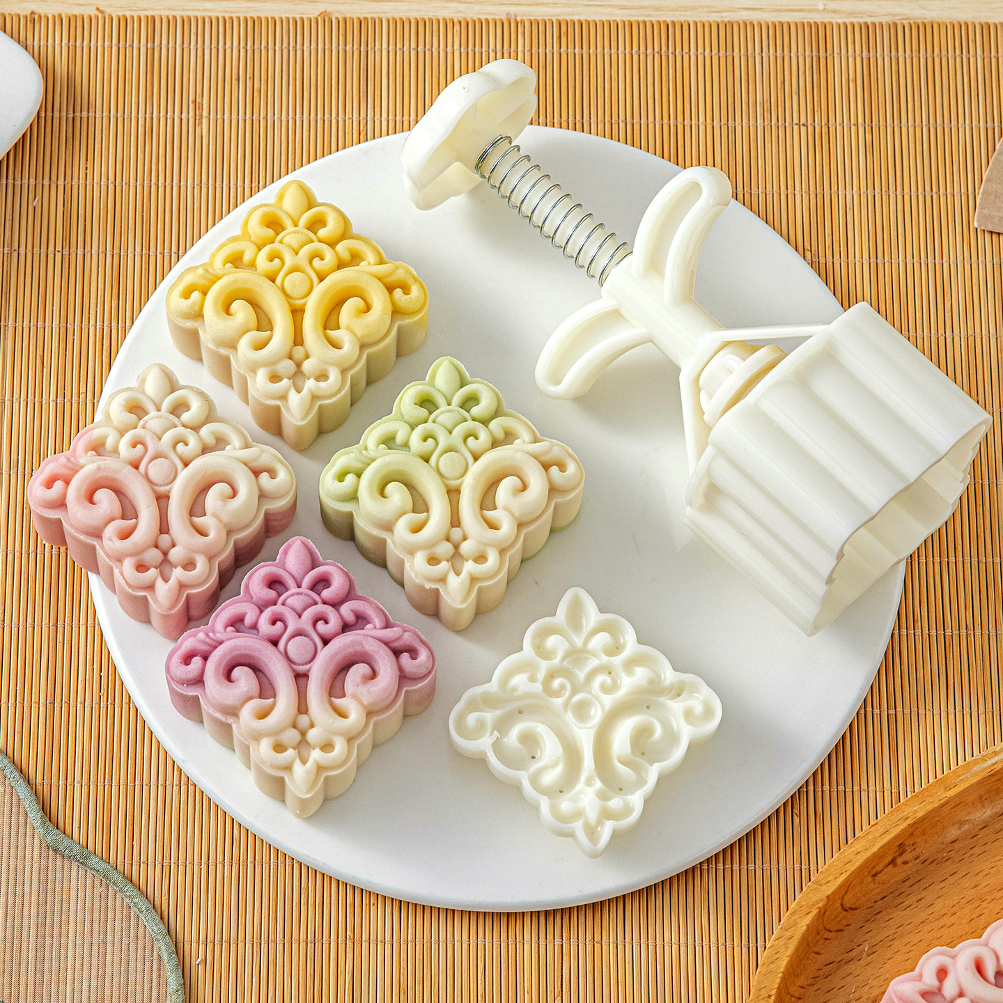 2026新款月饼模具手压式家用按50g75克磨广敦煌绿豆糕点做的冰皮