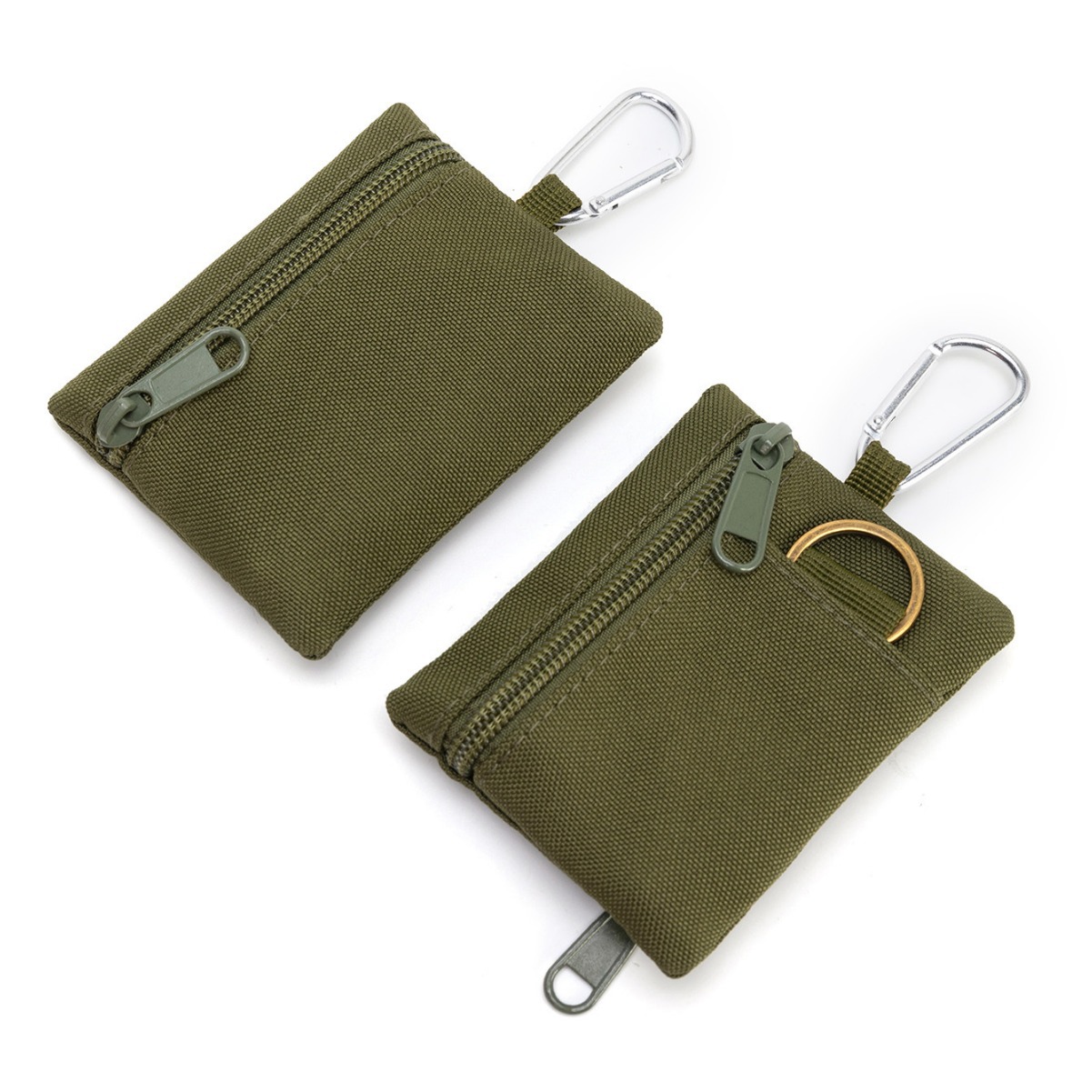 简约野营战术户外爬山钓鱼零钱硬币收纳拉链卡包钥匙耳机小钱包