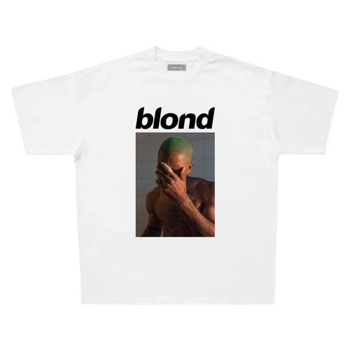 Blonde Frank Ocean 美式复古纯棉T恤 vintage宽松休闲小众短袖