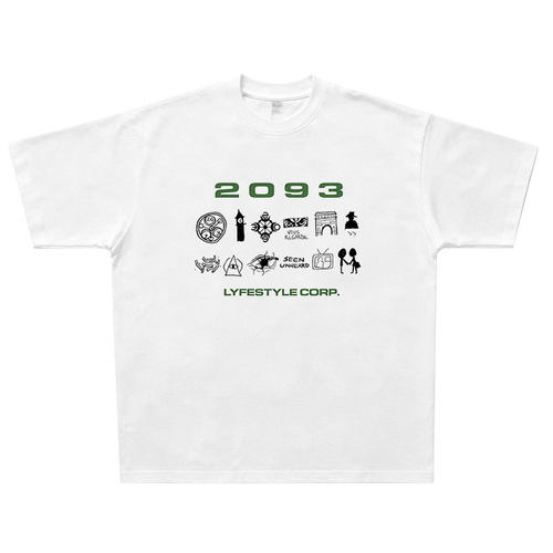 Yeat Lyfestyle 2093 Corp Tee Album美式复古纯棉T恤vintage短袖