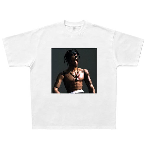 Rodeo 黑潮竞技者 Travi$ Scott 美式T恤 vintage宽松说唱Rap短袖