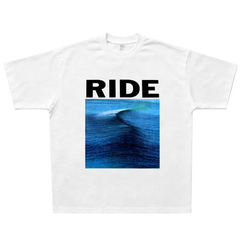 Nowhere Ride盯鞋摇滚乐队 美式复古纯棉T恤 海浪vintage宽松短袖
