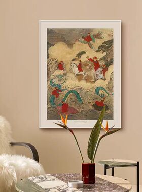 原创《八方来财》签名限量版画财神系招财挂画客厅玄关走廊399版