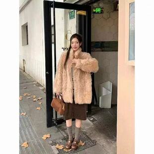 “韩女托卡” 半卷 2024新款进口托斯卡纳羊卷毛外套女