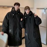 加厚潮字母印花连帽工装情侣中长款宽松羽绒服男女102B-2Y906P195，男装羽绒服，星座102B-2