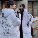 加厚连帽羽绒袖子三杠字母情侣款宽松羽绒服男女102B-2Y4085P165，男装羽绒服，星座102B-2