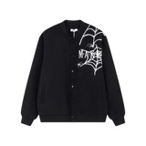 美式蜘蛛网刺绣夹克棒球服秋薄款男女宽松情侣外套102B-JK8111P85，男装夹克，星座102B-2