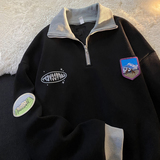 直播华夫格polo领半拉链袖标卫衣外套男女102B-W3838P38，男装卫衣，星座102B-2