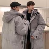 加厚潮帅气连帽车明线工装情侣长款宽松羽绒服男女102B-2Y905P225，男装羽绒服，星座102B-2