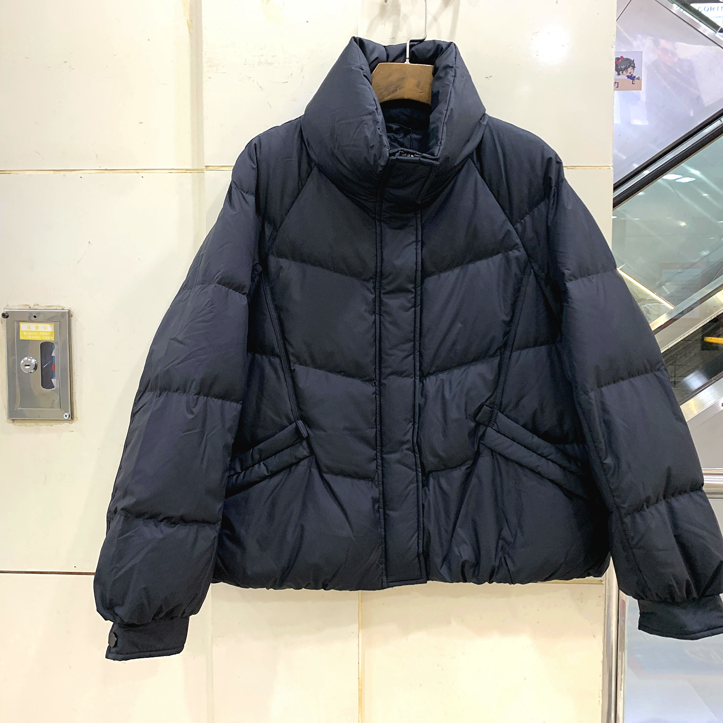 F1016 欧洲站冬装2025新款时尚拉链立领休闲减龄A字短装羽绒服女