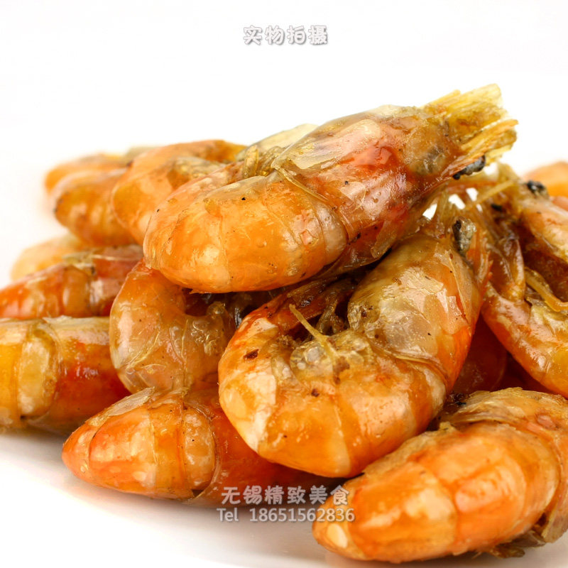 无锡特色特产美食新鲜现做 油爆虾  鲜甜柔嫩 一斤真空冰鲜包装