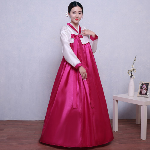 新款韩服女韩国传统大长今宫廷古装朝鲜族民族服装成人舞蹈表演服