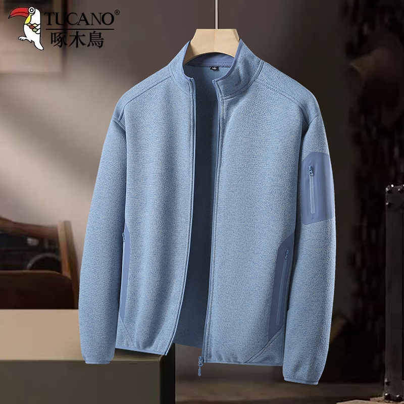 啄木鸟春秋季男士休闲针织外套