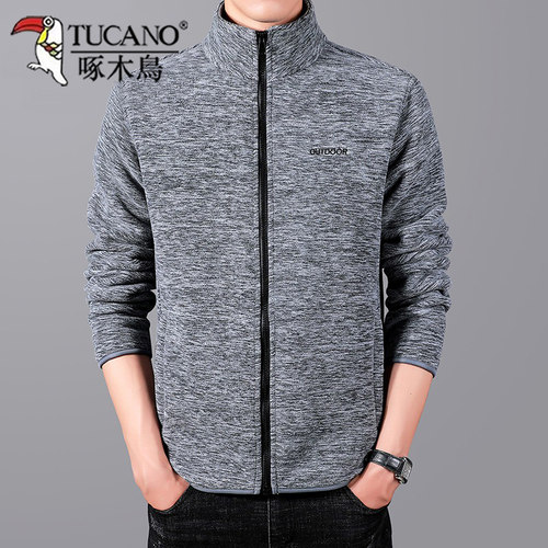 啄木鸟秋冬季男士摇粒绒卫衣外套